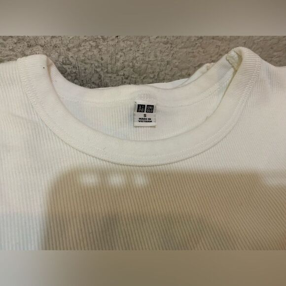 Bundle of 3 Uniqlo White Supima Cotton Crewneck size S - Picture 2 of 8